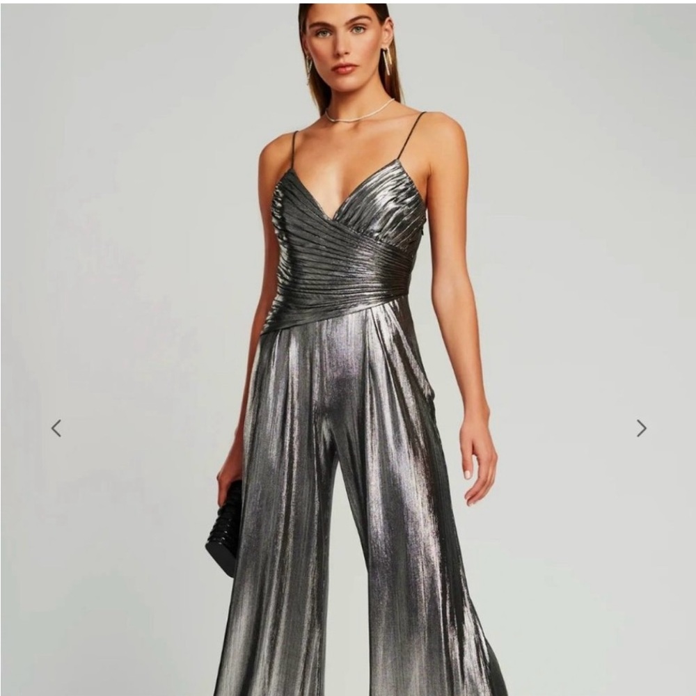 Metallic Silver Jumpsuit NWOT